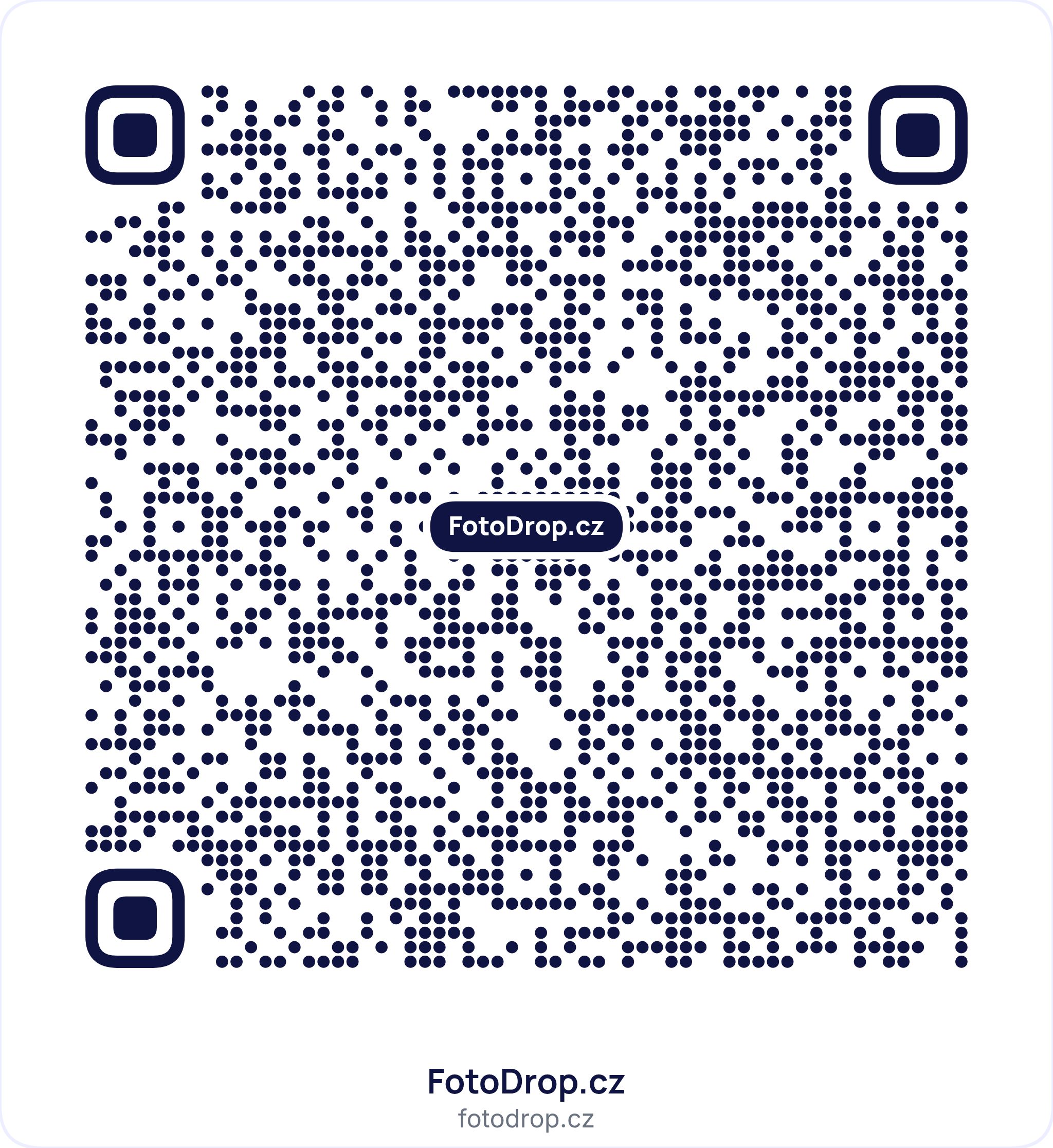Ukázkový QR kód FotoDrop